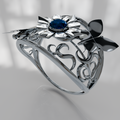 Bluebell Spinel Ring Silver
