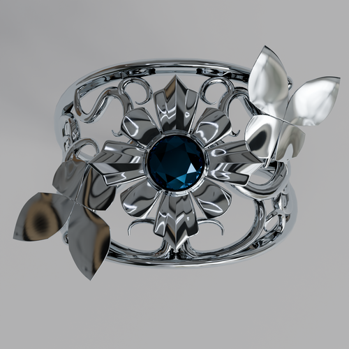 Bluebell Spinel Ring Silver