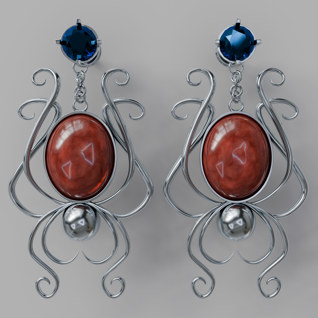Dream Weaving Spider Earrings Silver