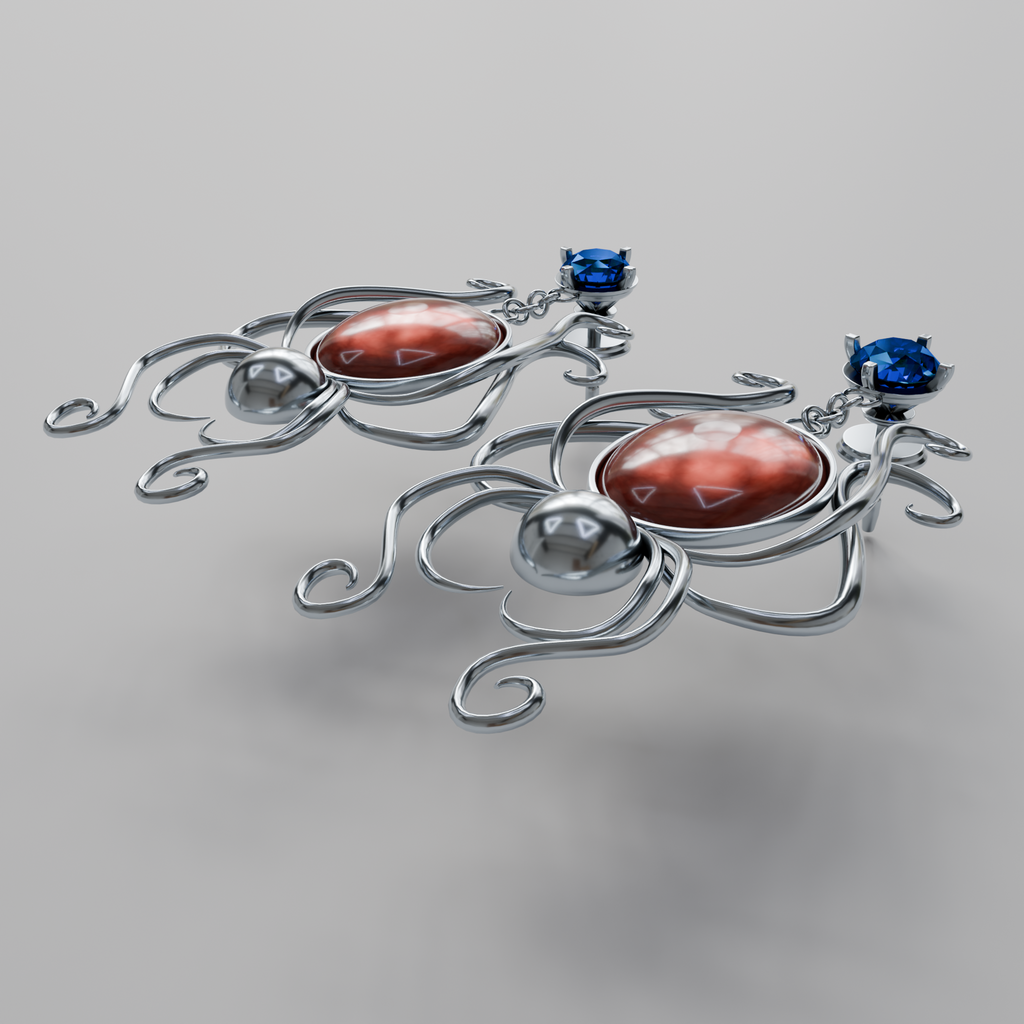 Dream Weaving Spider Earrings Silver